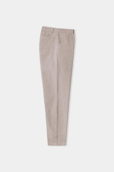 About Companions About Companions Casual Hose OLF aus leichtem 230g Bio-Baumwoll-Canvas, Cold brown, – Produktbild 3 von 4
