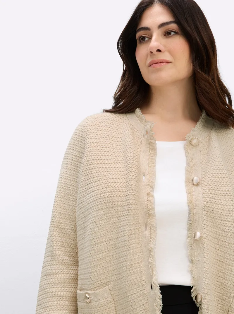 sheego Cardigan, Elfenbein, – Produktbild 2 von 2