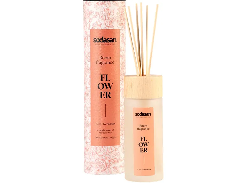 Sodasan Sodasan Raumduft "FLOWER" mit Rose und Geranium, 200 ml – Produktbild 1 von 1