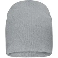 Daiber Daiber Bio-Baumwolle Beanie Wintermütze Strickmütze ohne Umschlag, Hellgrau (melange), – Produktbild 1 von 1