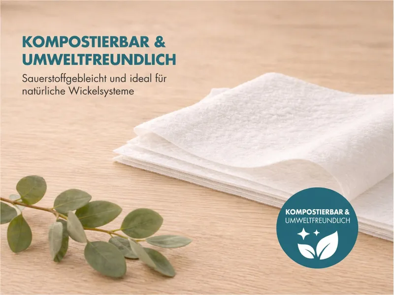 HANS NATUR HANS NATUR Windelvlies Windel-Einlagen, 16 x 30 cm 120 Blatt – Produktbild 2 von 2
