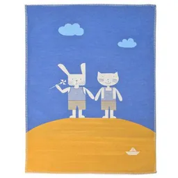 david fussenegger david fussenegger Babydecke 75 x 100, Hase & Katze – Produktbild 1 von 1