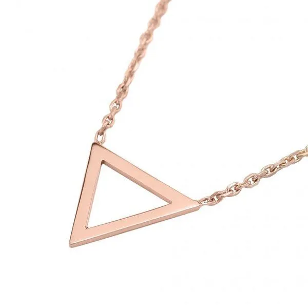 Eppi Eppi Goldener Anhänger mit Dreieck AirTriangle, Rosa, – Produktbild 3 von 4