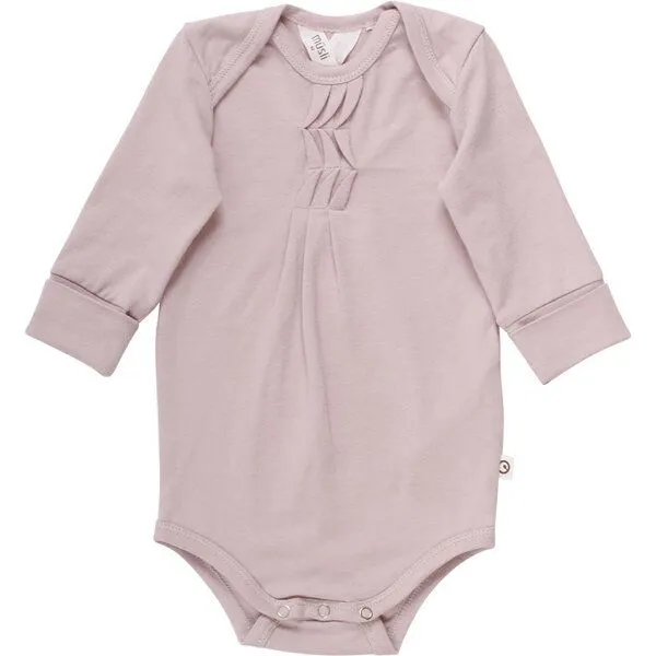Müsli by Green Cotton Müsli by Green Cotton Langarm Baby Body Ruffles Bio Baumwolle GOTS zertifiziert, Rose, – Produktbild 1 von 2