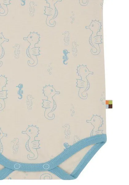 loud + proud loud + proud Babys & Kinder Body kurzarm Druck, GOTS-zertifiziert, Air(blau), – Produktbild 3 von 3