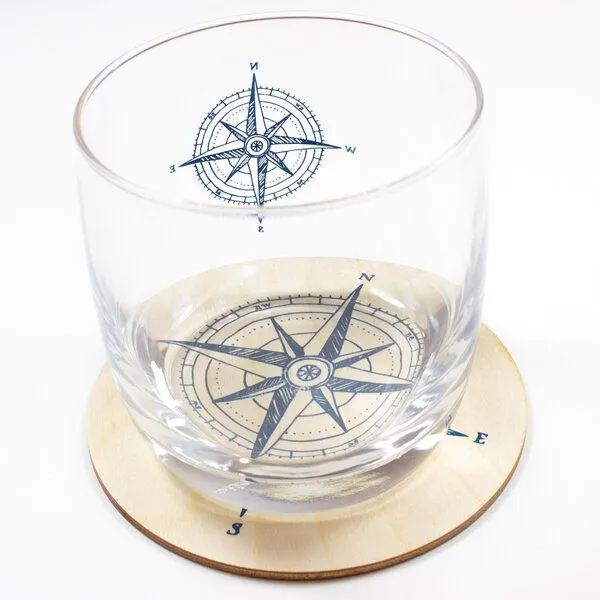 Bow & Hummingbird Bow & Hummingbird Kristallglas Kompass – Produktbild 3 von 3