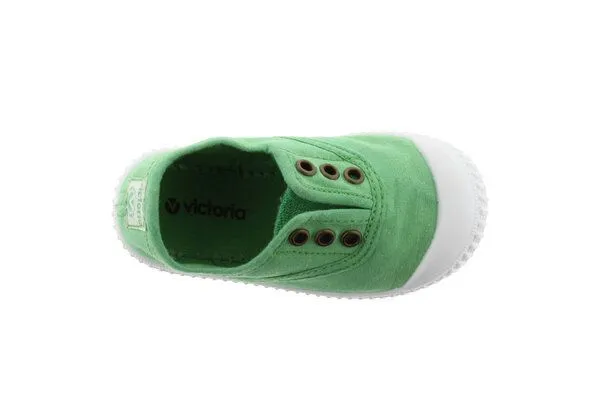 Victoria Victoria vegane Kinder-Schlüpfsneaker – Tintada de Lona, Trebol (grün), – Produktbild 4 von 4