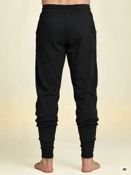 nice to meet me nice to meet me Baggy Pant Unisex mit TENCEL Lyocell und Bio-Baumwolle, Deep black, – Produktbild 4 von 6