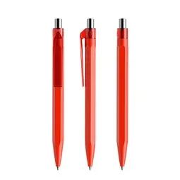 prodir prodir QS50 PMT Push Kugelschreiber, Red-Silver chrome finish, Silber / rot, – Produktbild 1 von 1