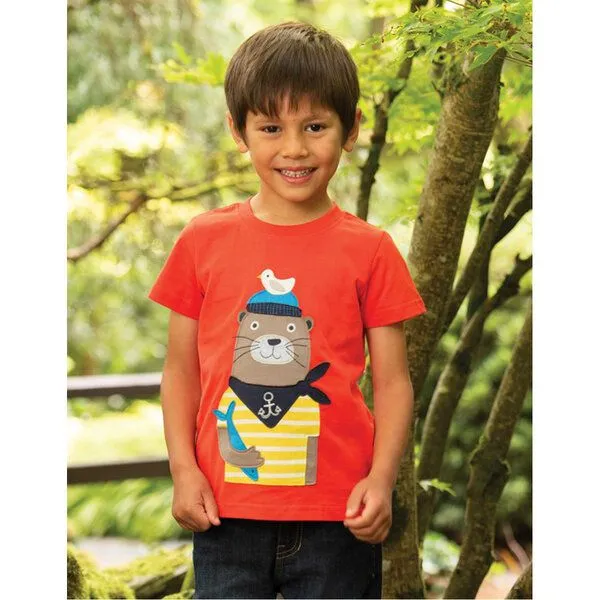 Frugi Frugi T-Shirt Otter in Koi Rot – Produktbild 2 von 3