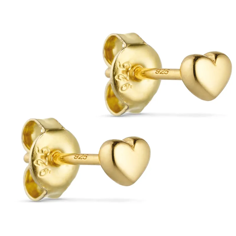 Design Letters Little Big Love Earstuds (set of 2 pcs) - Gold heart – Produktbild 2 von 3