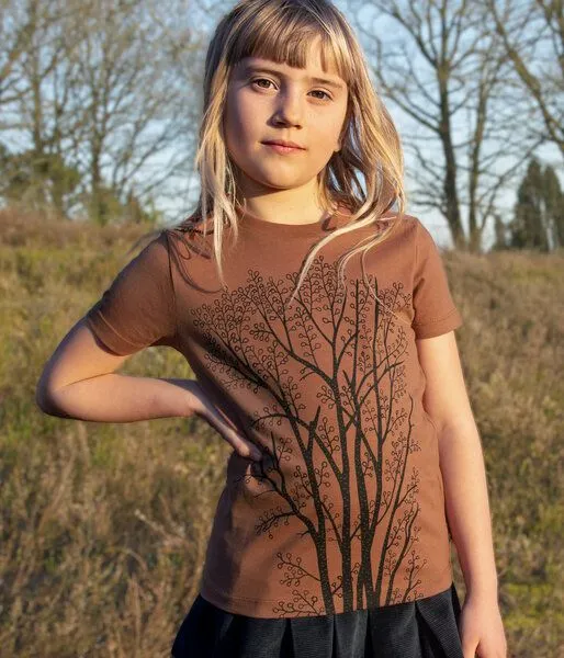 Cmig Cmig Kinder T-shirt Erle mit Elster, Caramel, – Produktbild 2 von 4