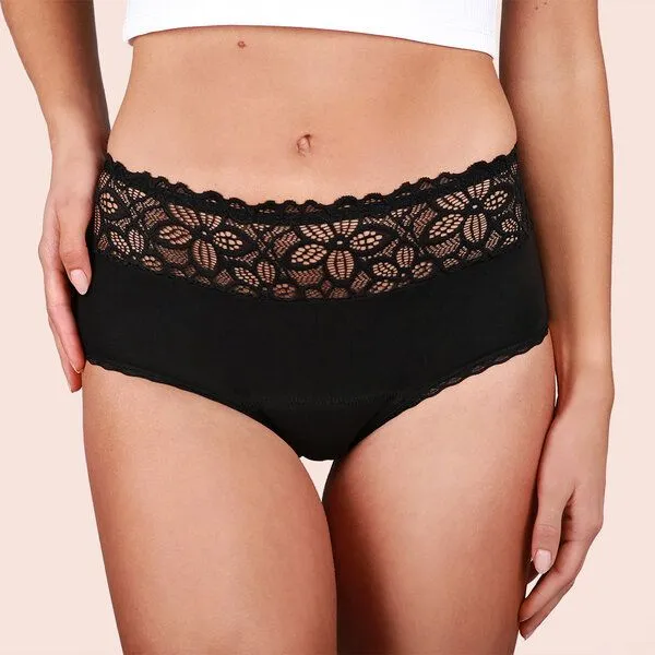 Taynie Taynie Deluxe Ultra Periodenunterwäsche Biozidfrei 60°C, 3er pack schwarz, – Produktbild 1 von 4