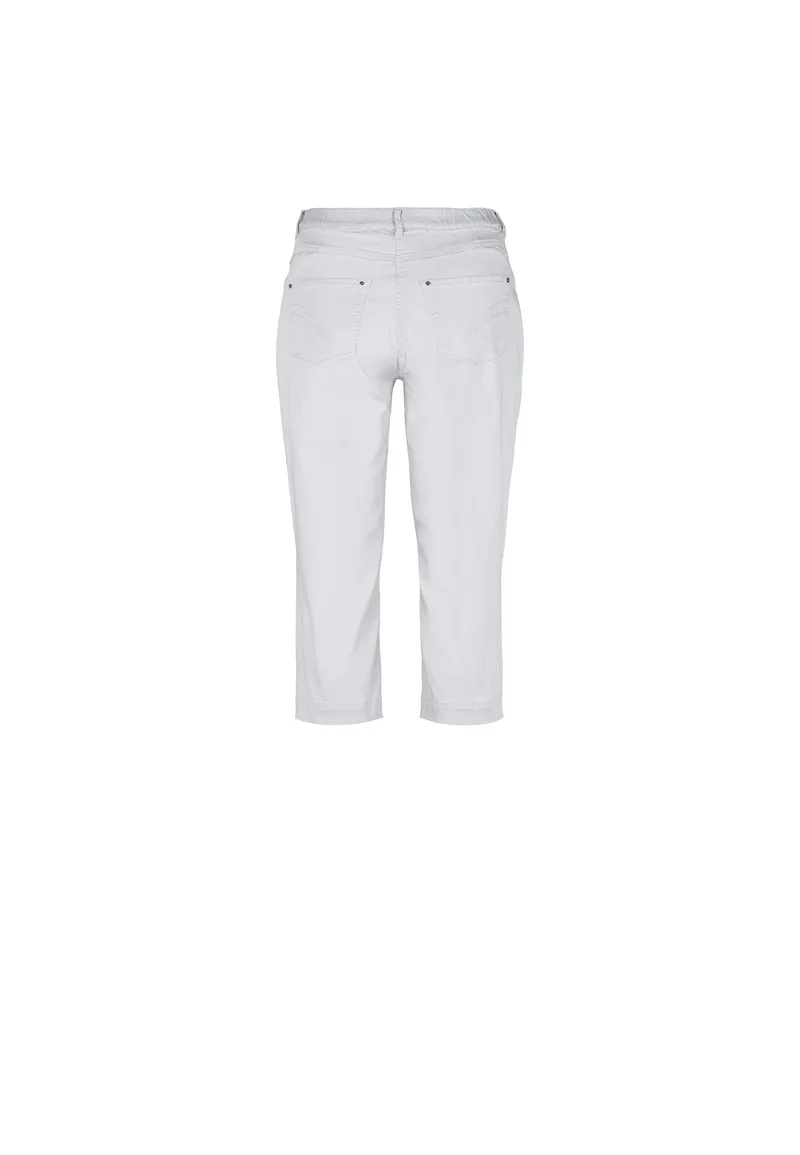 LAURIE LAURIE Damen vegan Hose Hannah Regular Capri Medium Length Weiß, Weiß, – Produktbild 1 von 1