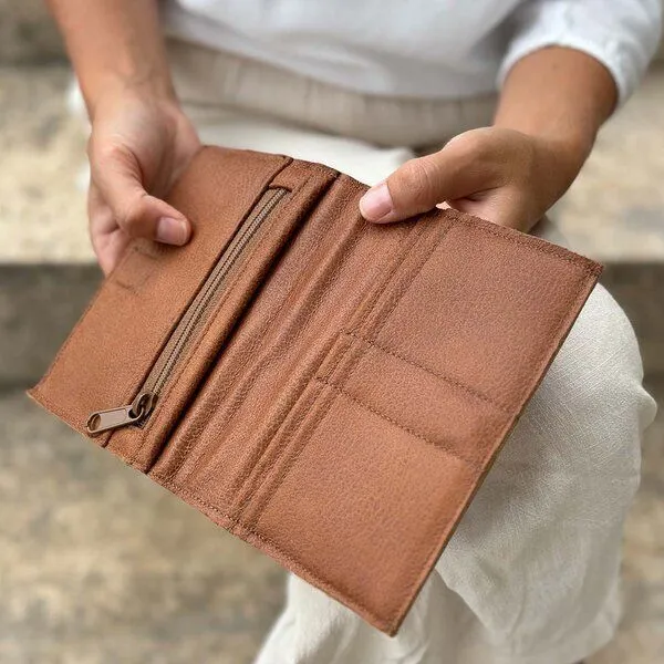 BOWLEANIES TASCHEN BOWLEANIES TASCHEN Mittelgroßer Geldbeutel, Cognac braun, – Produktbild 4 von 4