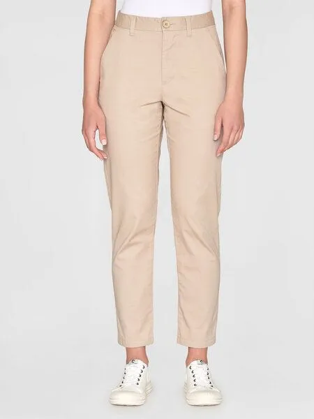 KnowledgeCotton Apparel KnowledgeCotton Apparel Chinohose - WILLOW slim chino, Beige (light feather gray), – Produktbild 1 von 4