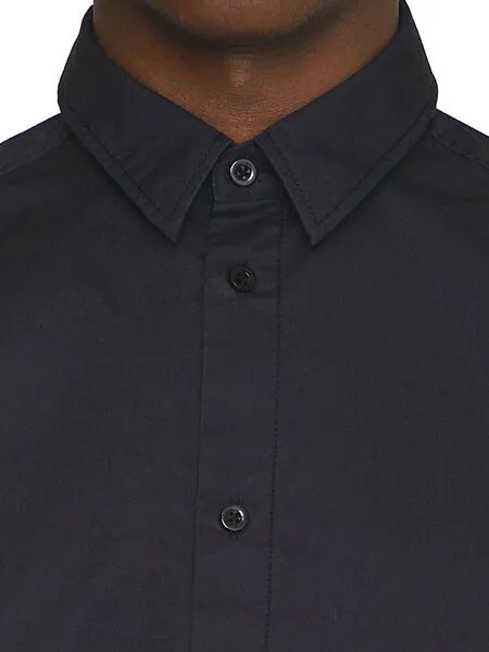 KnowledgeCotton Apparel KnowledgeCotton Apparel Hemd - ALF regular crispy cotton shirt - aus Bio-Baumwolle, Schwarz (black jet), – Produktbild 4 von 4