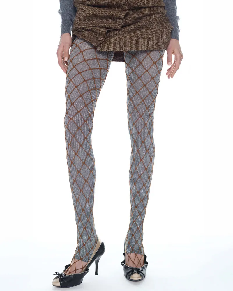 Swedish Stockings Swedish Stockings Damen vegan Leggings Double August Barron Beige/ Silber, Grau, – Produktbild 1 von 2