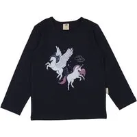 Walkiddy Mädchen Langarmshirt Navy aus Baumwolle mit Elasthan – weiches Walkiddy Shirt für Schule, Freizeit & Alltag, ideal zum Kombinieren mit Jeans, Röcken und Lagenlooks das ganze Jahr – Produktbild 1 von 1