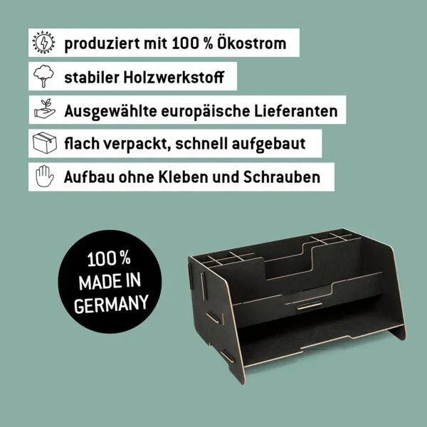 WERKHAUS WERKHAUS Schreibtisch-Organizer Basic, Dunkelrot, – Produktbild 5 von 5