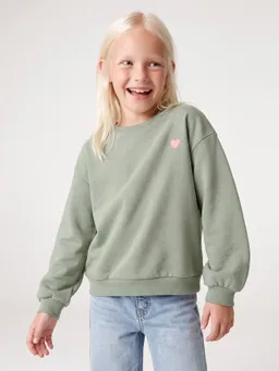 Vertbaudet Mädchen Sweatshirt mit Print BASIC salbei – Produktbild 1 von 1