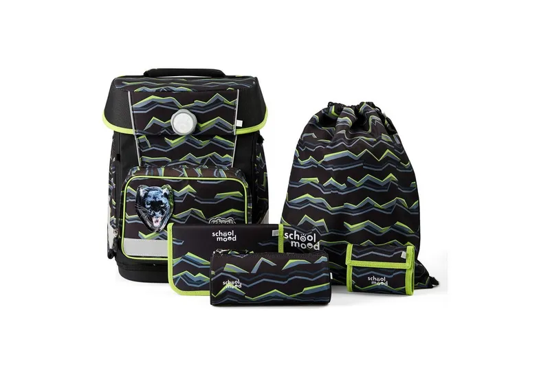 School-Mood School-Mood Schulranzen Champion Maxx (6-tlg), Polyester, Gelb, – Produktbild 1 von 4