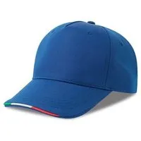 Atlantis Headwear Atlantis Headwear Atlantis Cap Basecap Kappe Cappy kontrastierende Paspeln in Farben der italienischen Flagge, Royal, – Produktbild 1 von 1