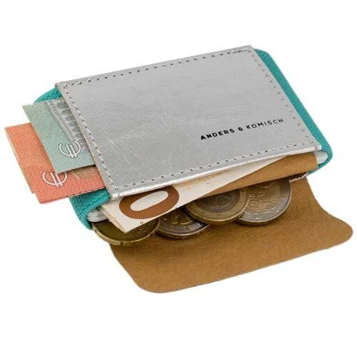 ANDERS & KOMISCH ANDERS & KOMISCH Kleines Portemonnaie mit Münzfach - A&K MINI CLASSIC, Silver, – Produktbild 6 von 8