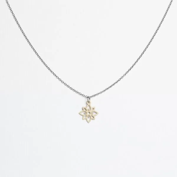 feinformart feinformart Kette mit Holzanhänger 'Flower Mini', Natur (beige), – Produktbild 1 von 4