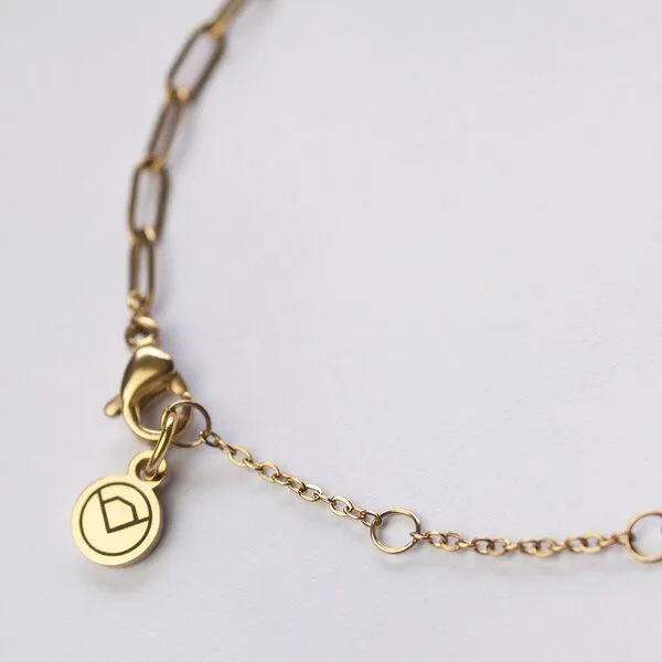 ALEXASCHA ALEXASCHA Feines Gliederarmband mit ovalen Gliedern 18k Vergoldung, Gold, – Produktbild 5 von 6