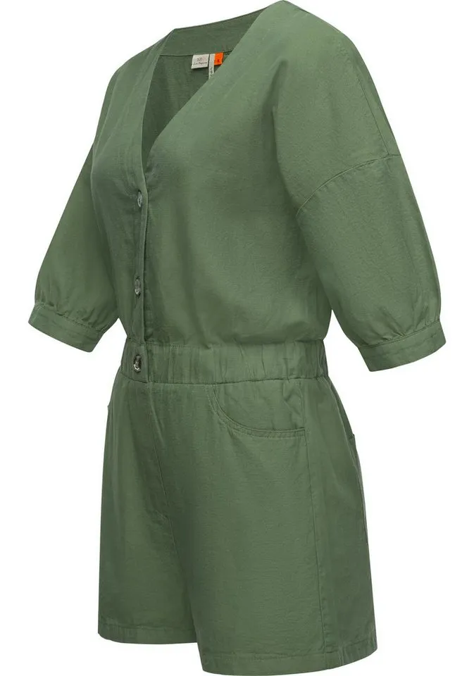 ragwear ragwear Jumpsuit Ipsie schicker, kurzer Damen Overall in Military-Look, Grün, – Produktbild 2 von 2