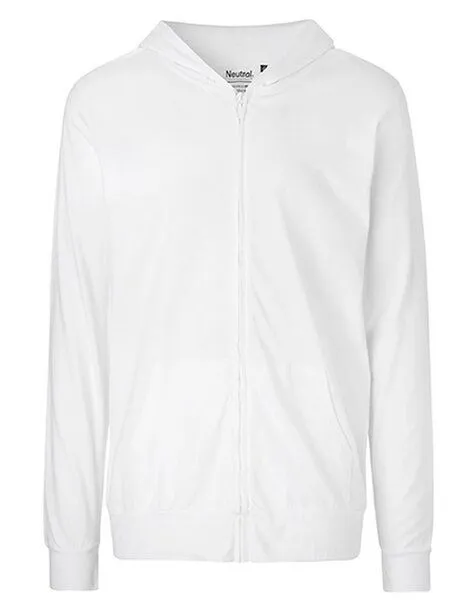 Neutral Neutral® Unisex Jersey (T-Shirt Stoff) College Hoodie Hoody Kapuzenpullover Sweatjacke, Weiß, – Produktbild 1 von 5