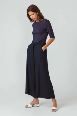 SKFK SKFK Damen vegan Hose Palazzo Dona Marineblau – Produktbild 1 von 1