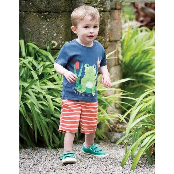 Frugi Frugi T-Shirt Frosch marine blau – Produktbild 2 von 3