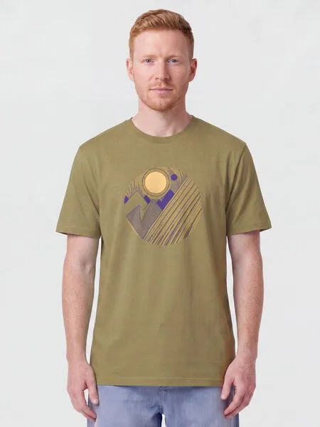 watapparel watapparel T-Shirt Unisex Geometric Landscape 3, Faded olive, – Produktbild 2 von 2