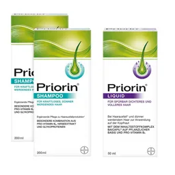 Priorin 2x Priorin Shampoo + Priorin Liquid Pumplösung bei Haarausfall – Produktbild 1 von 1