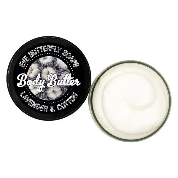 Eve Butterfly Soaps Eve Butterfly Soaps Shea Body Butter "Lavender & Cotton" – Produktbild 2 von 2