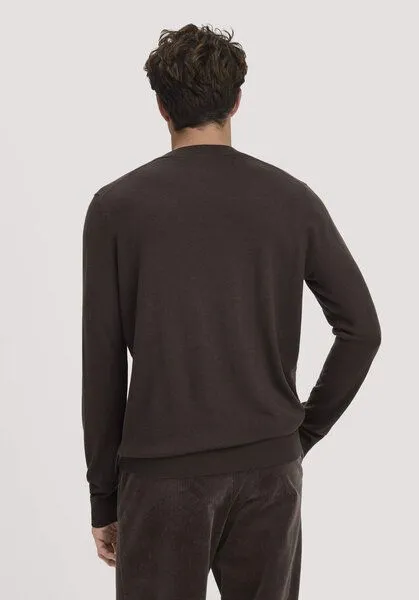 hessnatur hessnatur Pullover Regular aus reiner Bio-Merinowolle, Kakao braun, – Produktbild 2 von 4