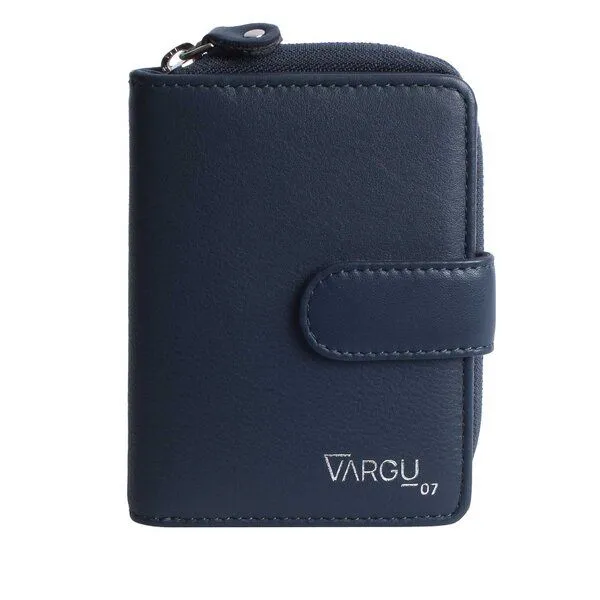 Vargu Vargu Echtleder Geldbörse VINEM 1-A mono, Navy, – Produktbild 1 von 4