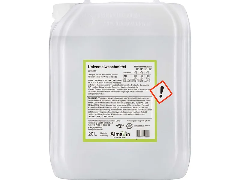 AlmaWin Almawin Waschmittel flüssig 20l – Produktbild 1 von 2