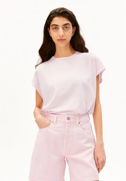 ARMEDANGELS ARMEDANGELS SLUB Damen T-Shirt aus Bio-Baumwolle, Pink mist, – Produktbild 1 von 4