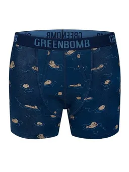 GreenBomb GREENBOMB Playing Otter Trunk - Figurbetonte Trunk aus Bio-Baumwoll Mix / hochwertiger Print / GOTS / Fair & Vegan – Produktbild 1 von 1