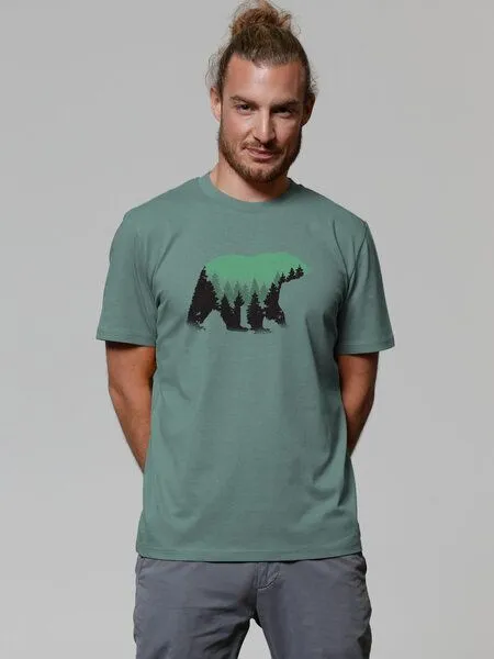 watapparel watapparel T-Shirt Unisex Waldbär, Green bay, – Produktbild 2 von 4