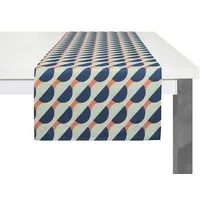 Nature by Adam Nature by Adam Tischläufer aus 100% Bio-Baumwolle - Made in Germany - Circles, Blau, – Produktbild 1 von 1