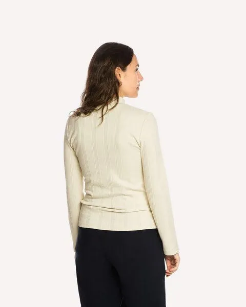 MATONA Matona Langarmshirt| Collared Rib Longsleeve | aus Baumwolle, Creme, – Produktbild 2 von 3