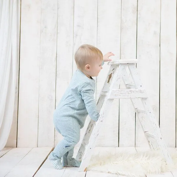 OrganicEra Baby Schlafanzug 'OrganicEra' aus BIO-Baumwolle, Aqua melange (grün), – Produktbild 2 von 4