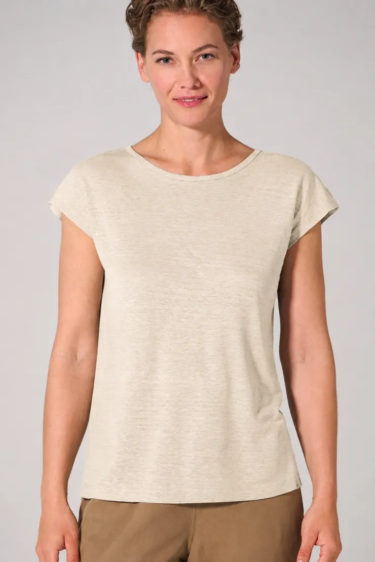 HempAge Hempage Damen vegan T-Shirt Regular Fit Gobi Beige, Beige, – Produktbild 2 von 2