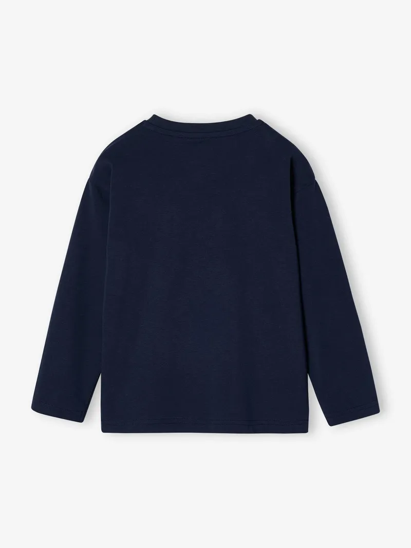 Vertbaudet Shirt mit Tierprint Jungen, Marine, – Produktbild 2 von 3
