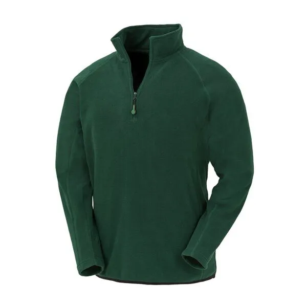 Result Genuine Recycled Result Genuine Recycled Recycelter Fleecepullover Troyer Unisex Damen / Herren, Grün (forest), – Produktbild 1 von 3