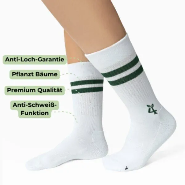 Socks For Plants Socks For Plants Socken aus Bambus Viskose 4er Pack, Weiss, – Produktbild 3 von 4